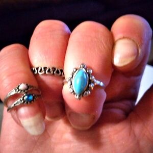 Silver ring bundle (4)